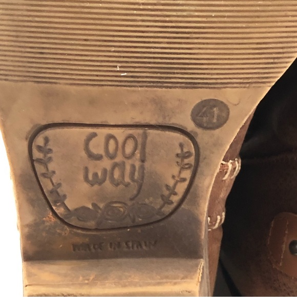 Coolway Boots Women 8/41 Brown Leather Ankle Carlin - Picture 14 of 14